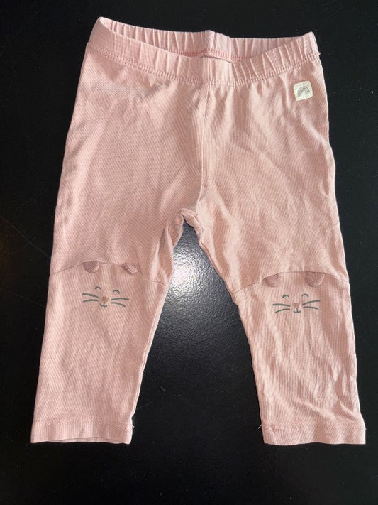 Buxur, bleikar leggings kisu