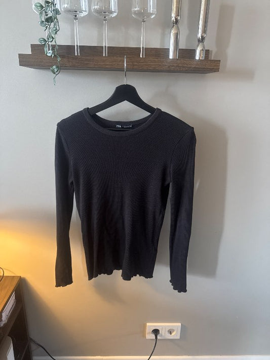 Zara svartur langermabolur