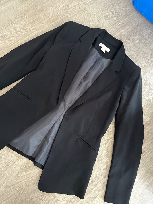 H&m blazer jakki svartur