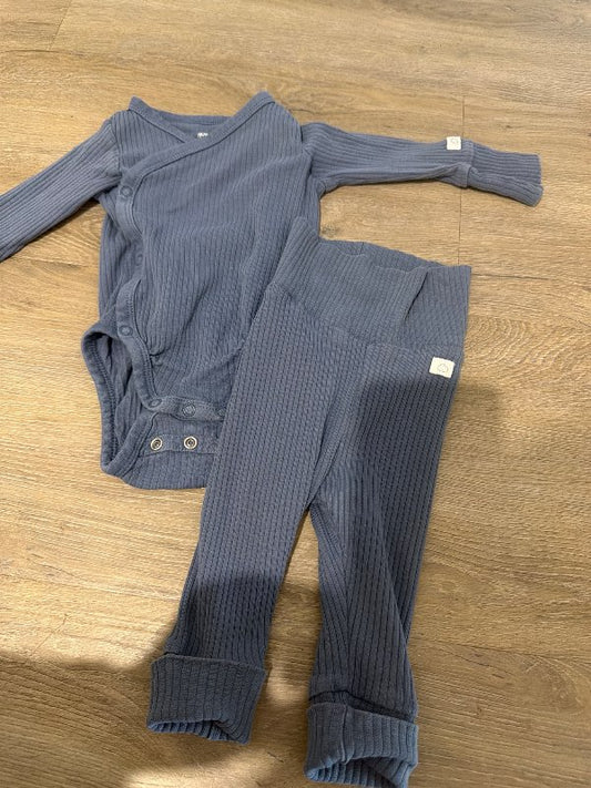 H&M blátt ungbarnasett A