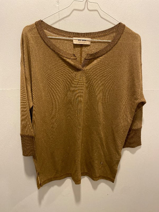 Mos Mosh gullbrún peysa