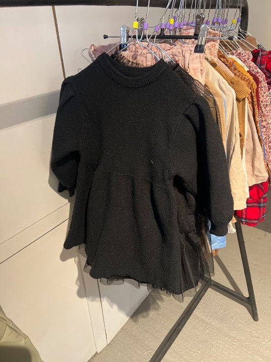 Prjónakjóll svartur