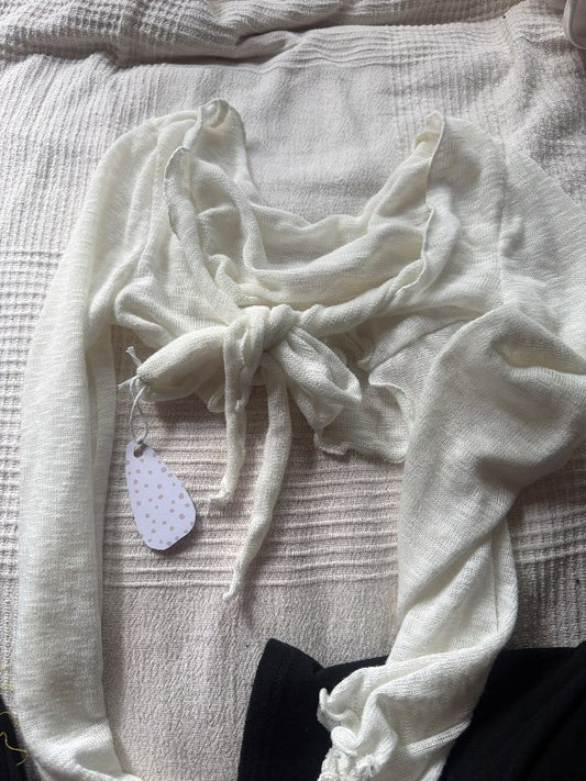 White holiday bolero