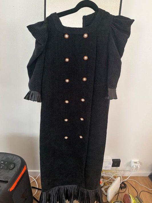 Black puffer dress