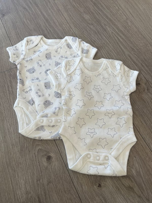 Primark stutterma samfellur 2 stk