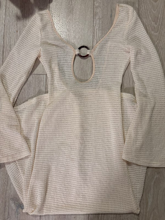 Síður sumar kjóll, beige