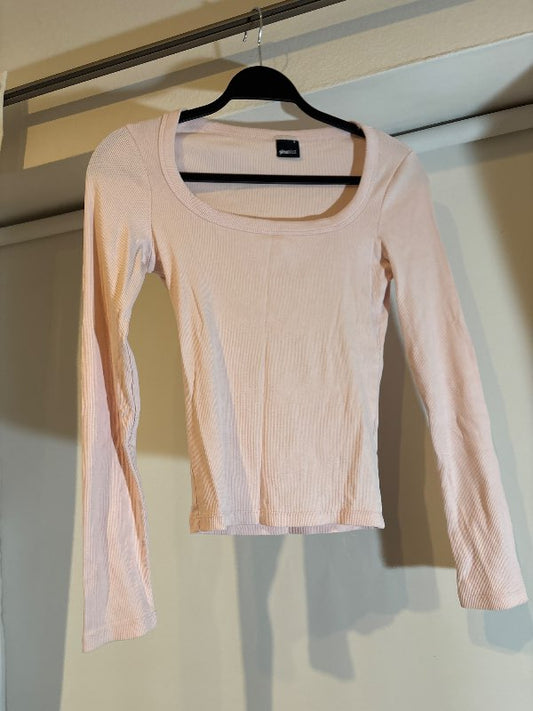 Gina tricot, ljós bleikur síðerma bolur    Uk