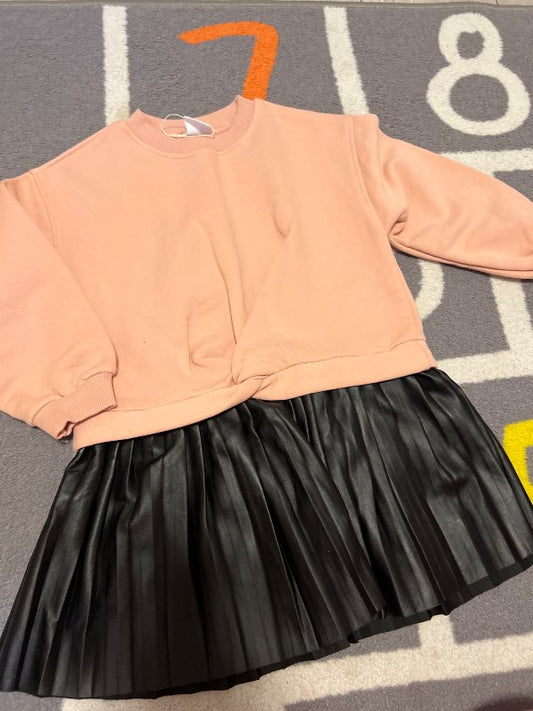 kjóll Zara Orange/black