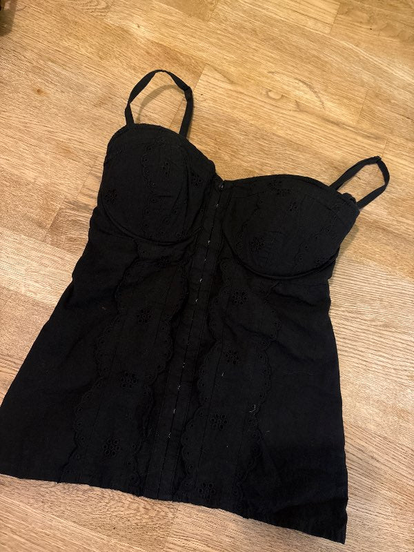 Vintage svartur toppur