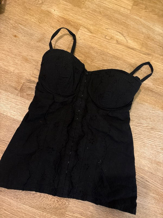 Vintage svartur toppur