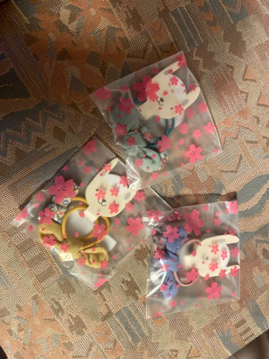 Bow hair tie x2