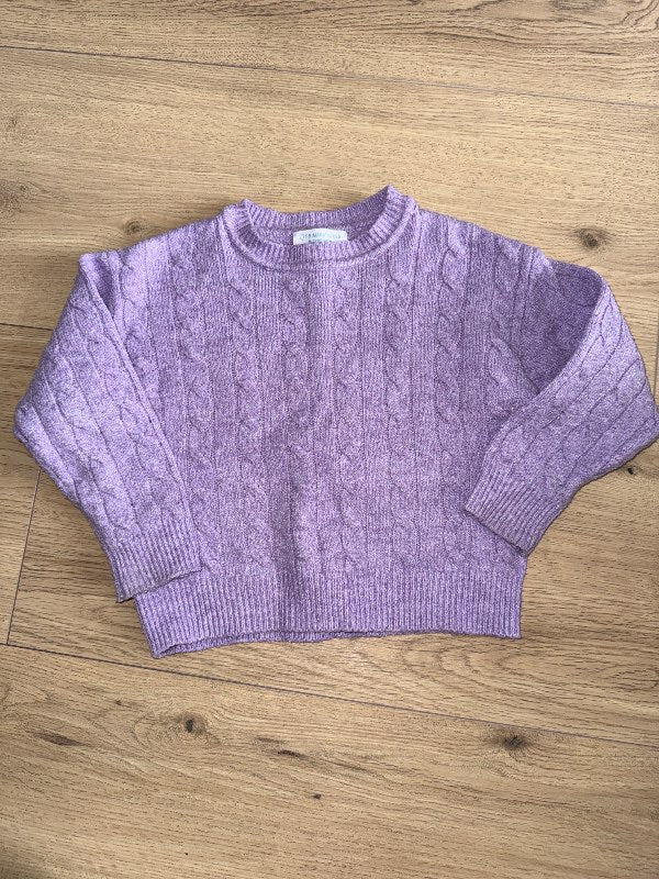 Fjólublá Primark kaðlapeysa