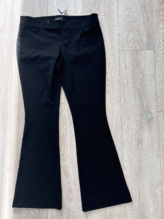 Flared svarta gina tricot buxur