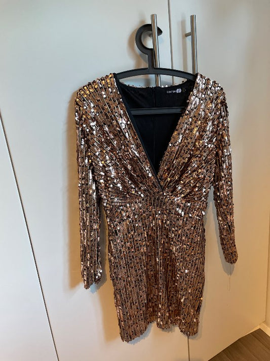 Pallíettu kjóll - Gull