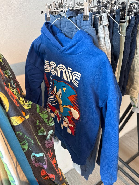 Sonic peysa blá hettu
