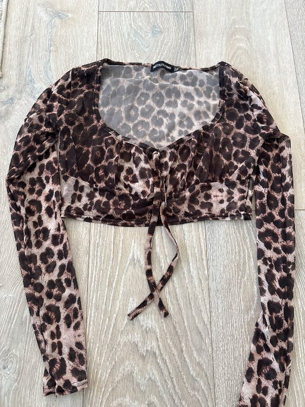 PLT leopard sheer toppur