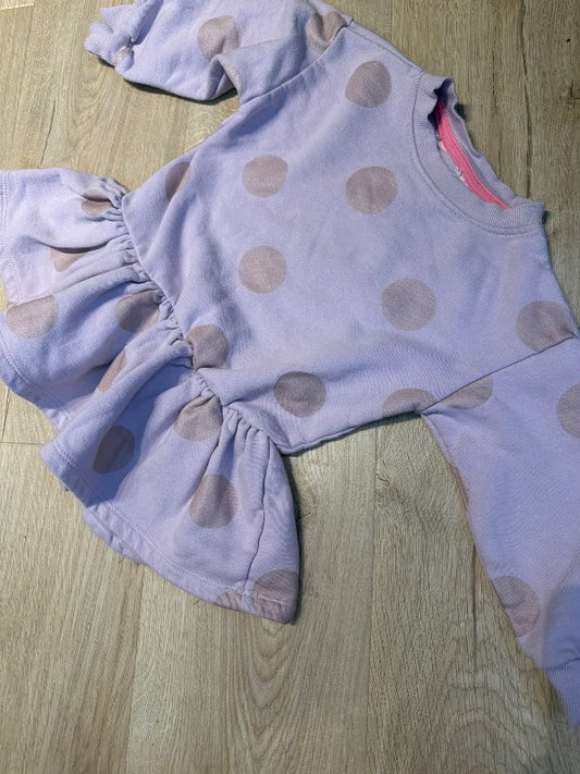 Polka dottt Fjölublátt föt