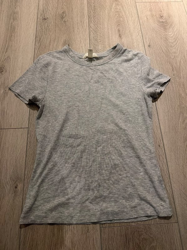 H&M stuttermabolur - ljósgrár