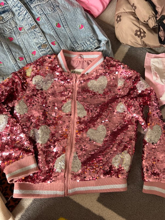 Peysa heart pink