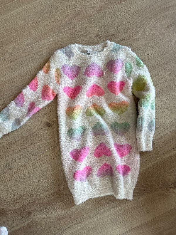 Primark litrík hjarta síð peysa