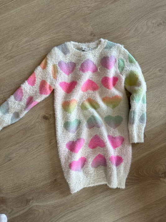 Primark litrík hjarta síð peysa