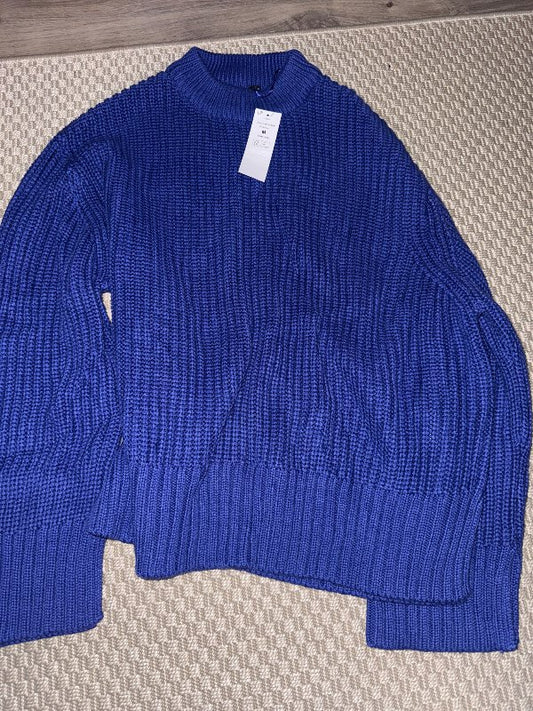 Blá prjónapeysa Gina Tricot