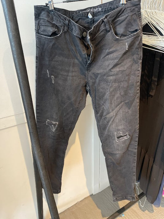 Denim hunter svartar gallabuxur