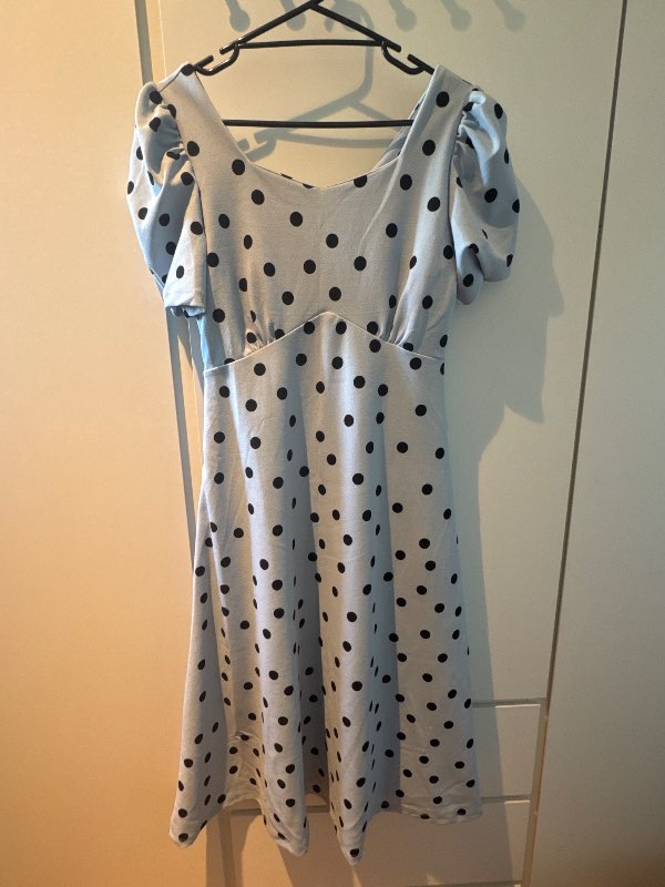 Blue dot dress