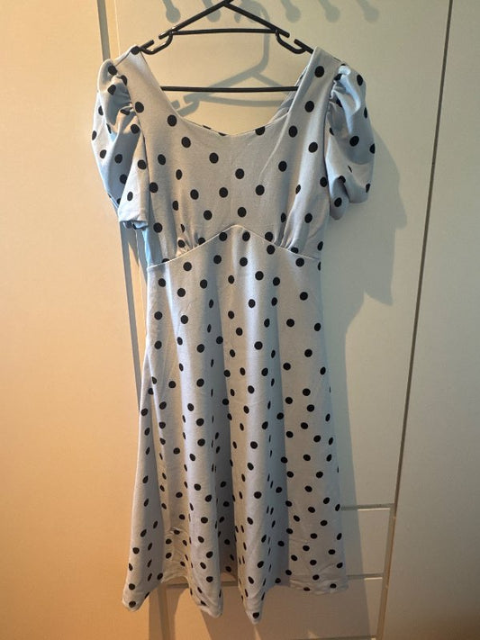 Blue dot dress