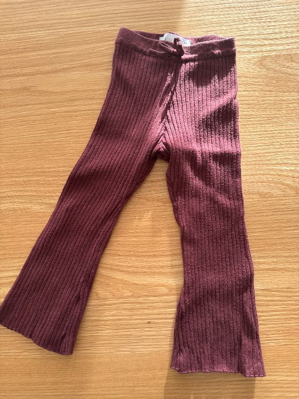 Zara buxur vínrauðar flared