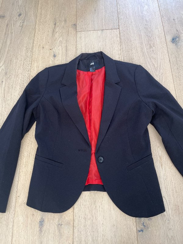 HM stuttur blazer svartur