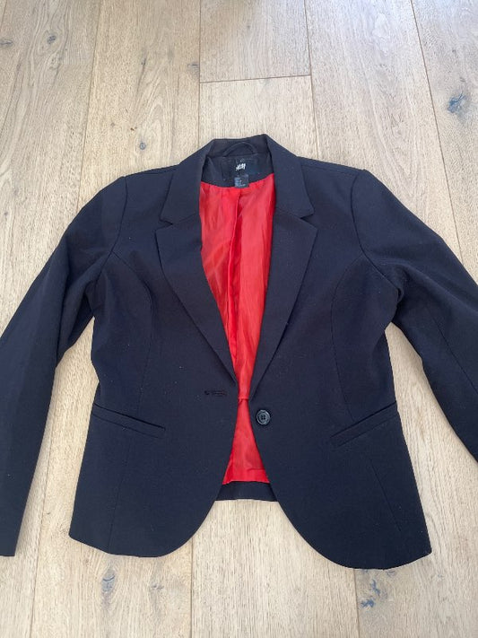HM stuttur blazer svartur