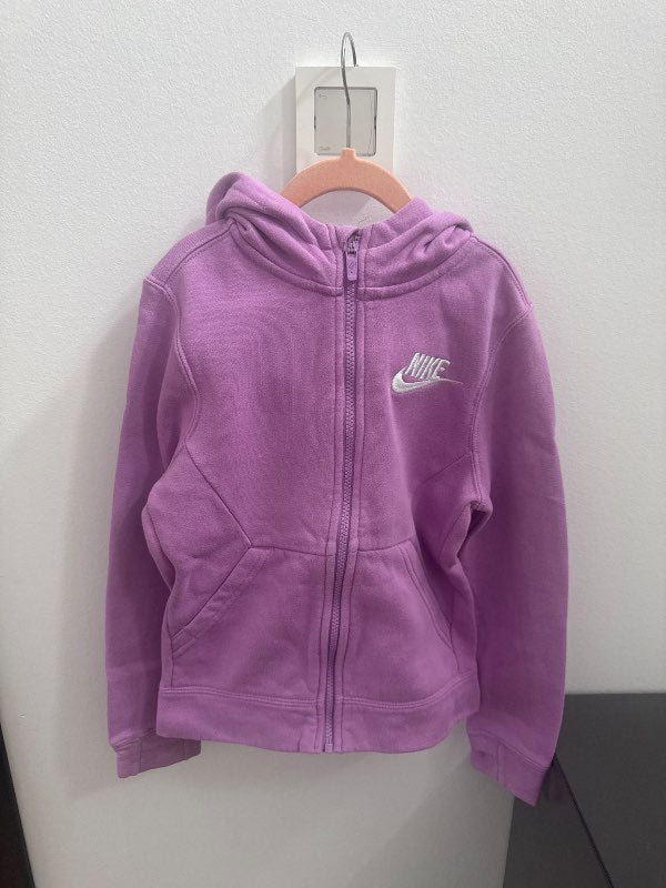 Nike fjólubl rennd hettupeysa