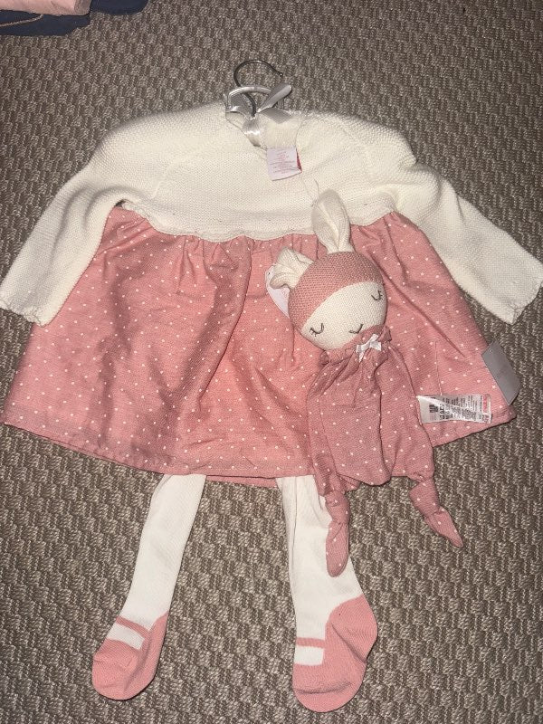 Bleikur kjóll & bangsi