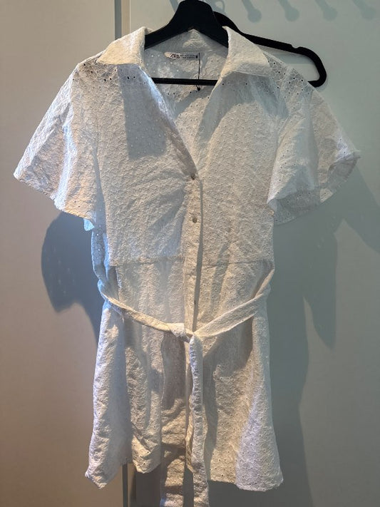 Zara white mini dress