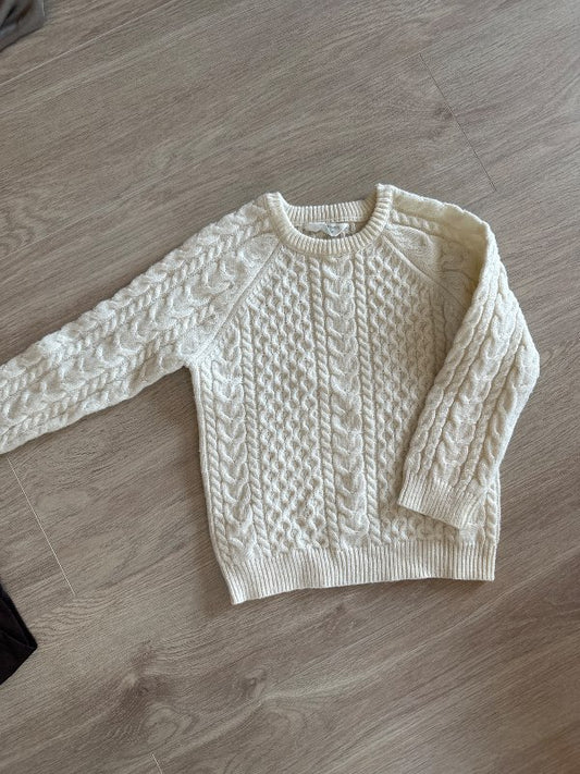 Hvít prjonapeysa primark