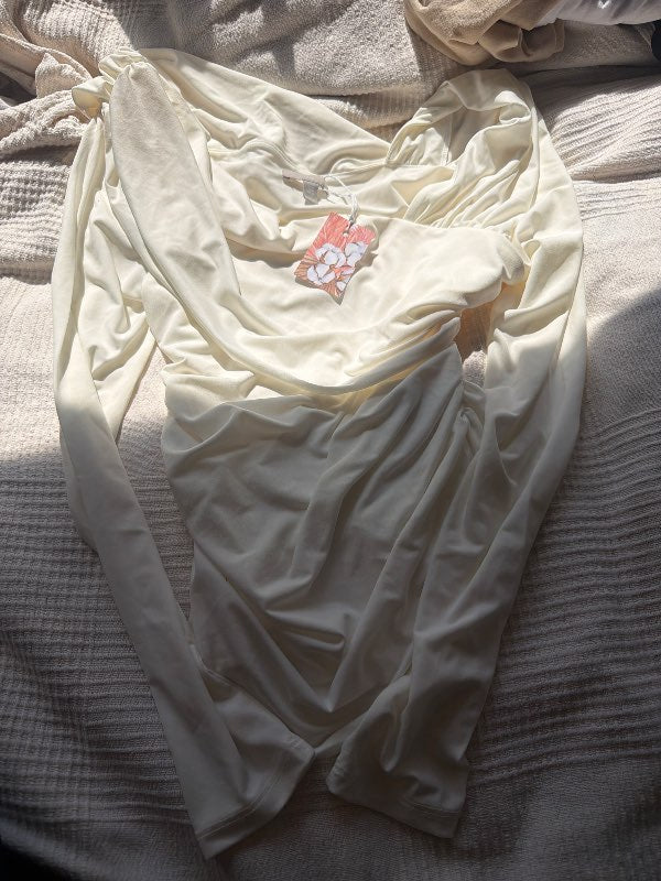 White elegant long sleeve H&M