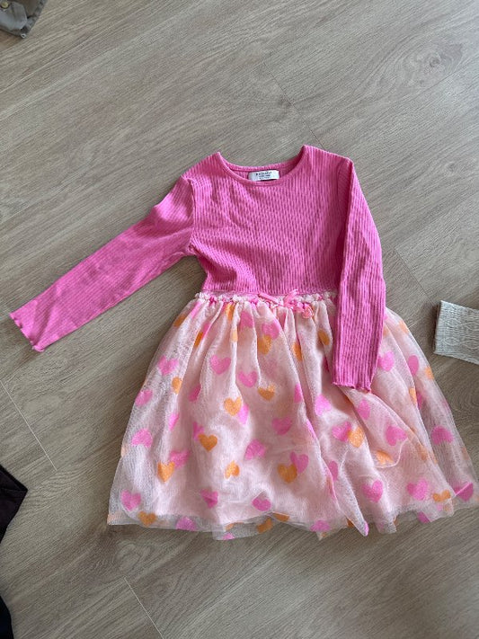 Primark bleikur hjarta tjull kjóll