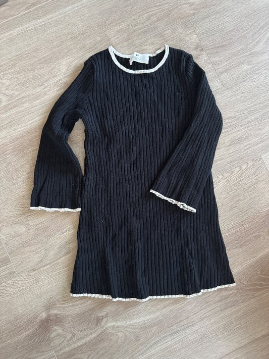 H&m svartur og hvitur kjoll