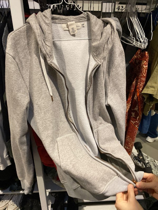 Gray hoodie with zipper