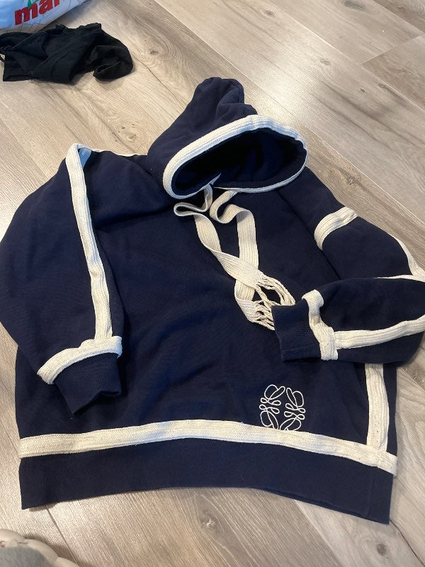 blue hoodie