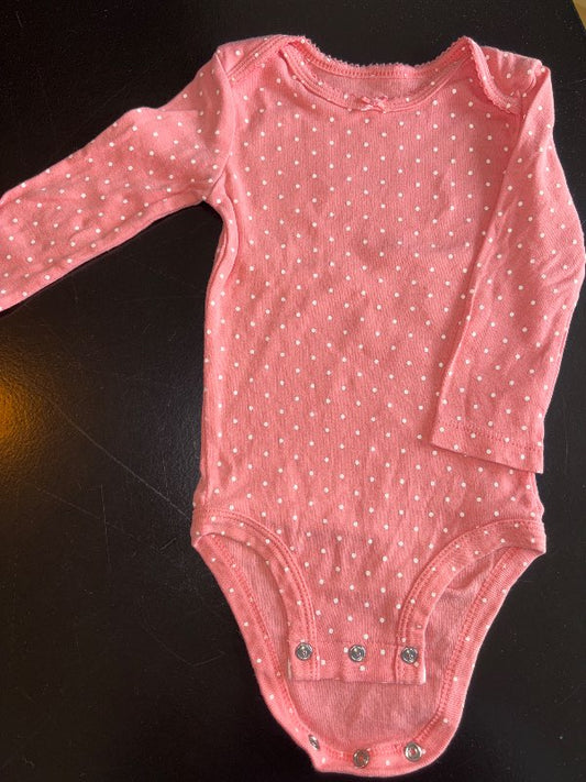 Samfella, síðerma bleik doppótt Carter’s