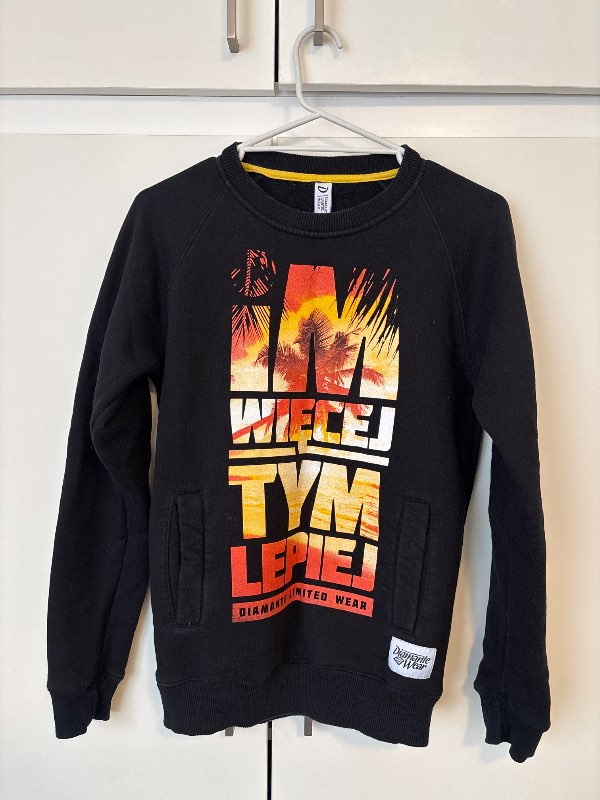 Sweatshirt black Diamante