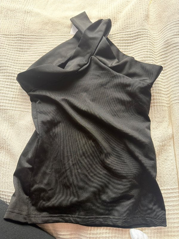 Black “X” tank top