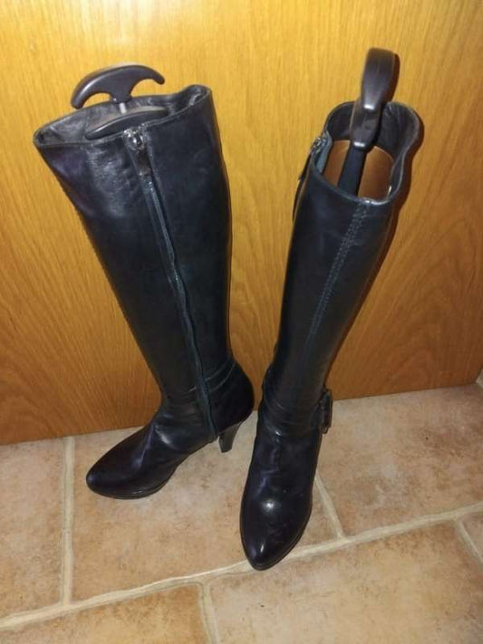 skór svartir leður